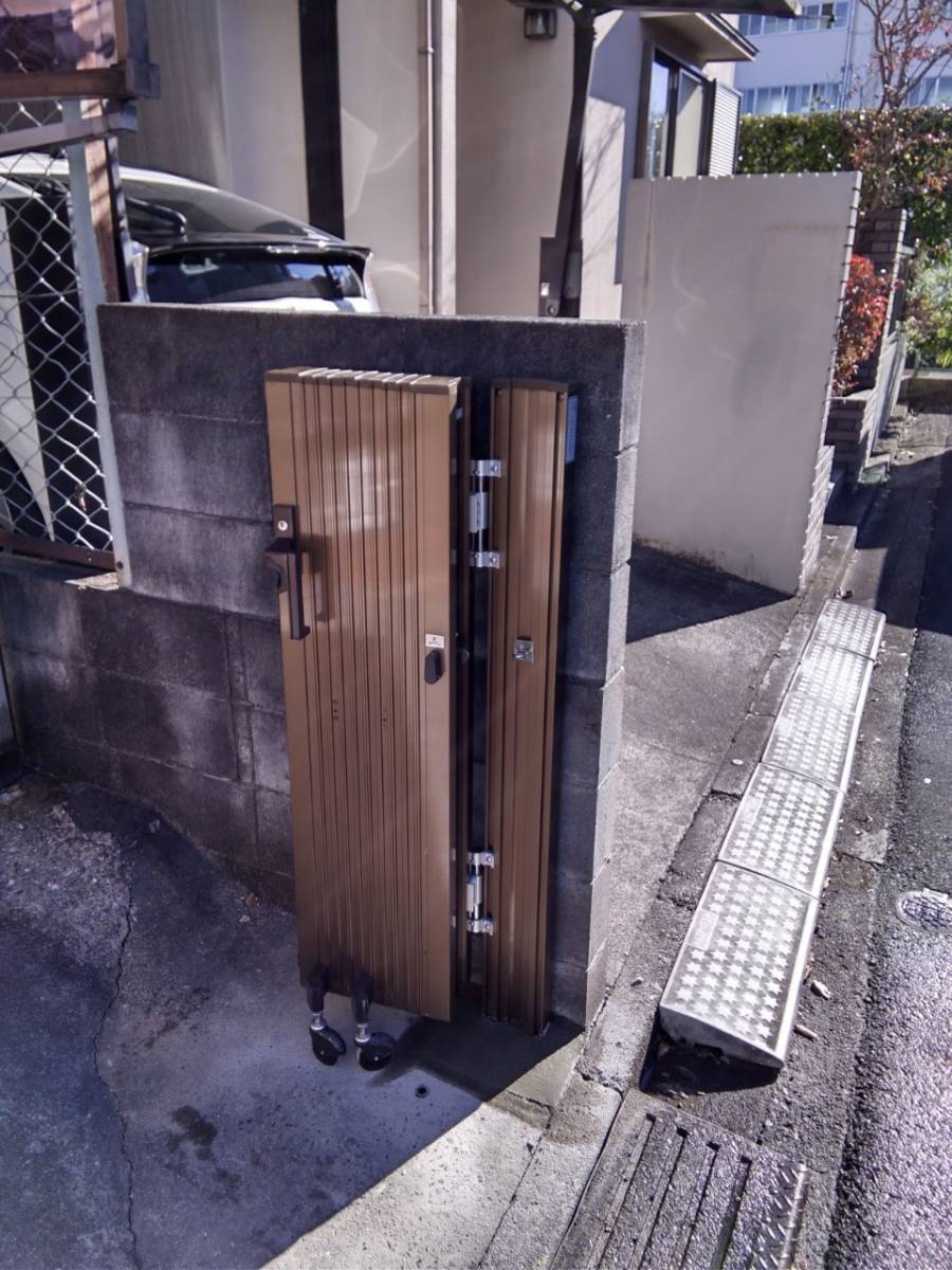 イワセトーヨー住器のさいたま市で伸縮門扉の交換をしましたの施工後の写真1