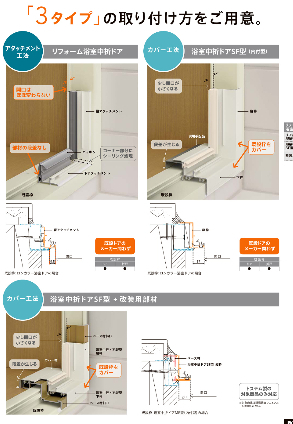 笠間トーヨー住器の笠間市　浴室折戸交換の施工後の写真2