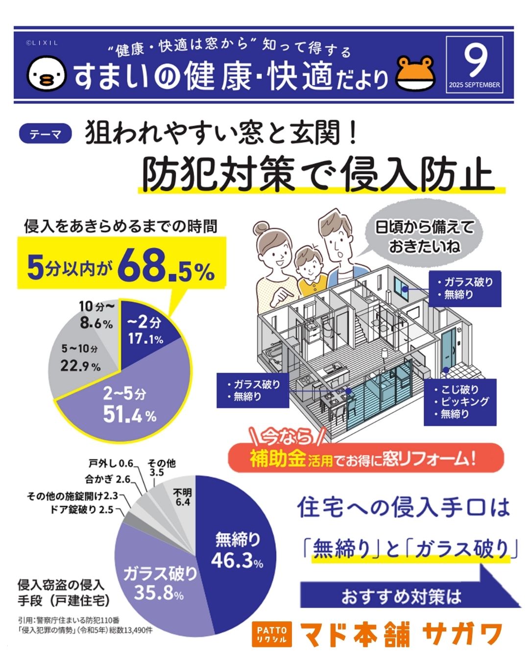 すまいの健康・快適だより　９月号 サガワのブログ 写真1