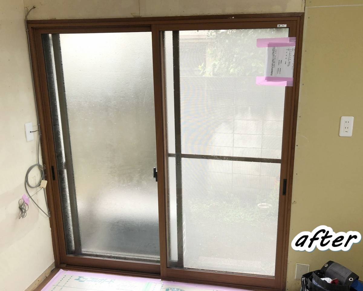 サガワトーヨー住器の窓　リフォーム　LIXILの内窓「インプラス」/キッチン/居間の施工後の写真2
