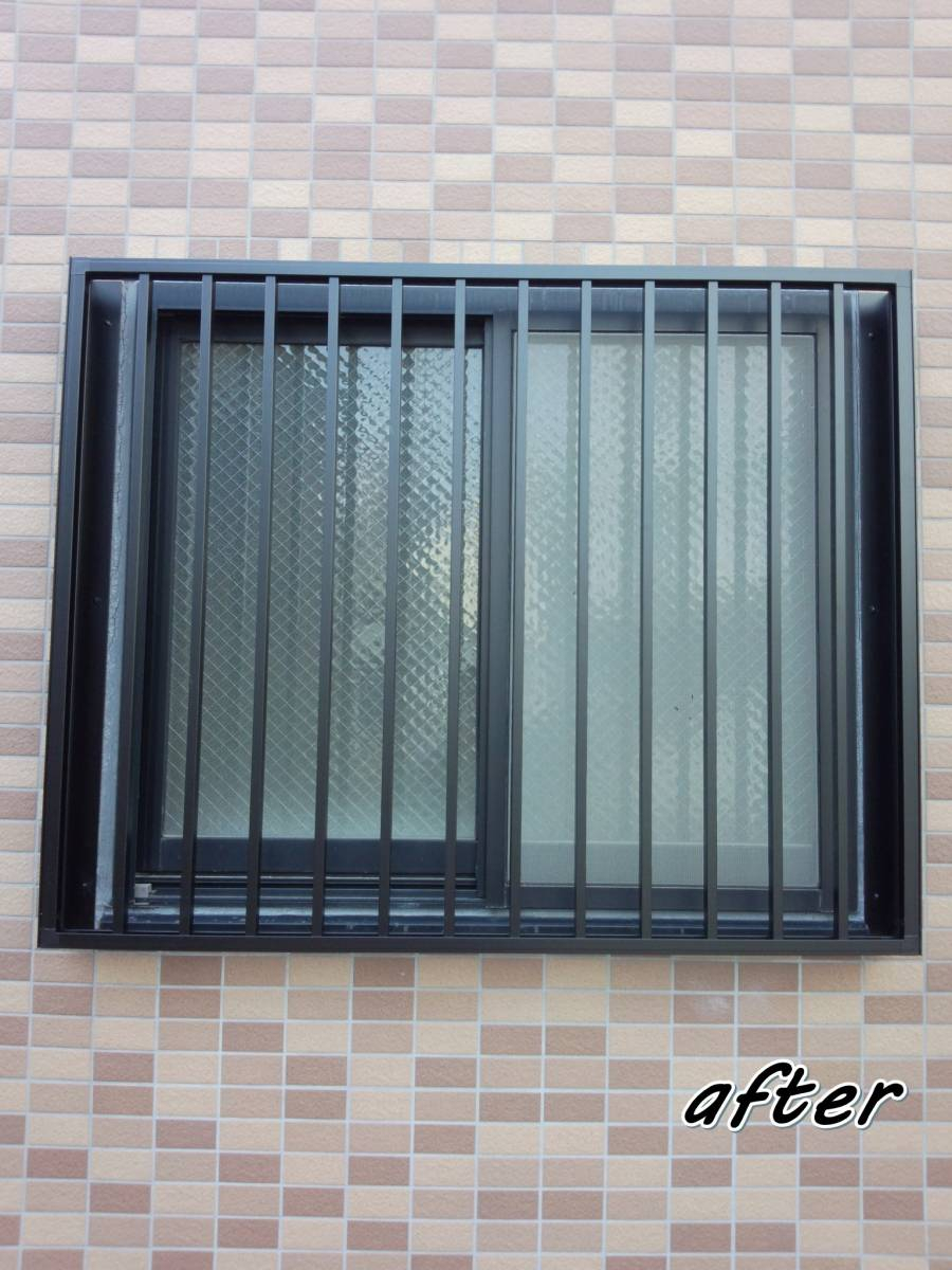 サガワトーヨー住器の窓まわり　リフォーム　LIXILの「アルミ面格子」の施工後の写真1