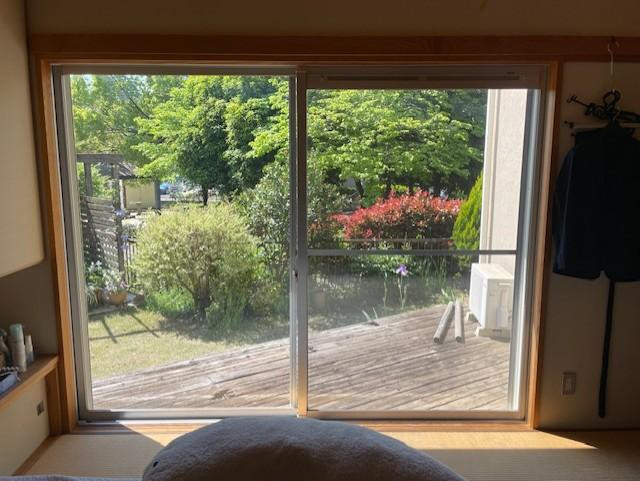 ミネトーヨー住器の【多摩市】内窓インプラス引き違い和紙調、引き違い、開き、取付設置工事の施工前の写真1