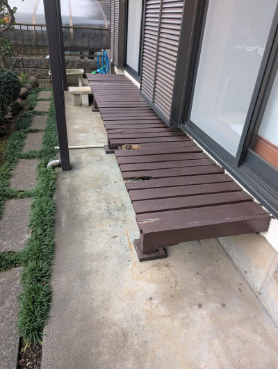 ミネトーヨー住器の【八王子市】ぬれ縁　設置工事の施工前の写真1