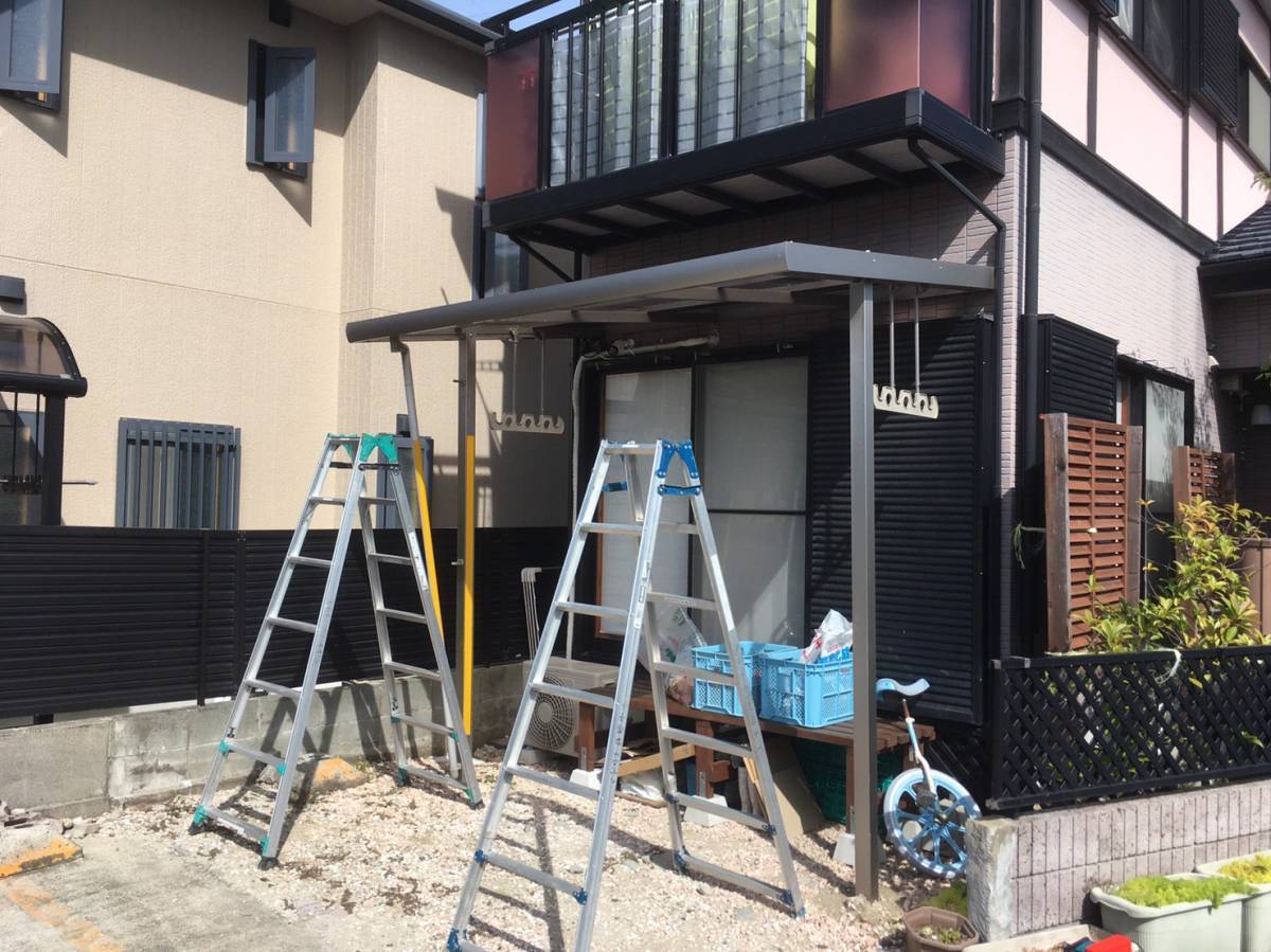 大和アルミトーヨー住器のテラス移設の施工前の写真1