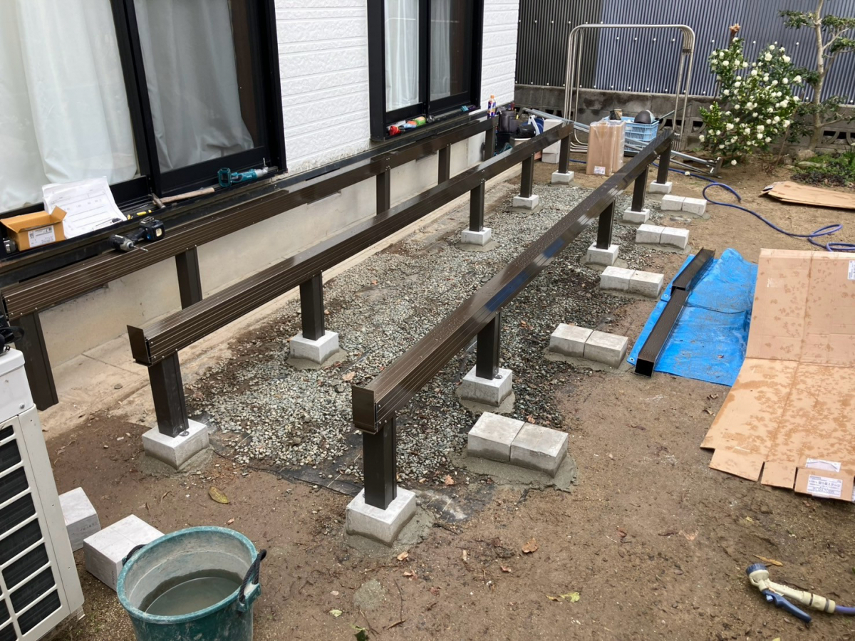 大和アルミトーヨー住器のデッキ工事の施工前の写真3
