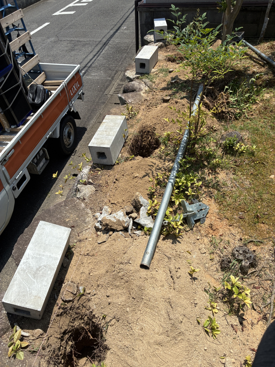 大和アルミトーヨー住器のフェンス設置工事の施工前の写真3