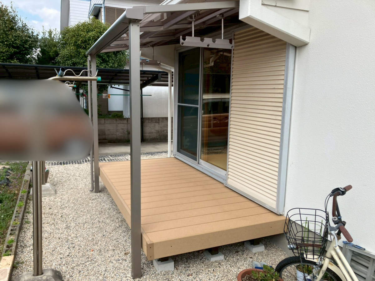 大和アルミトーヨー住器の（佐賀市）毎日のお洗濯が快適に！デッキ、テラス施工しましたの施工後の写真2