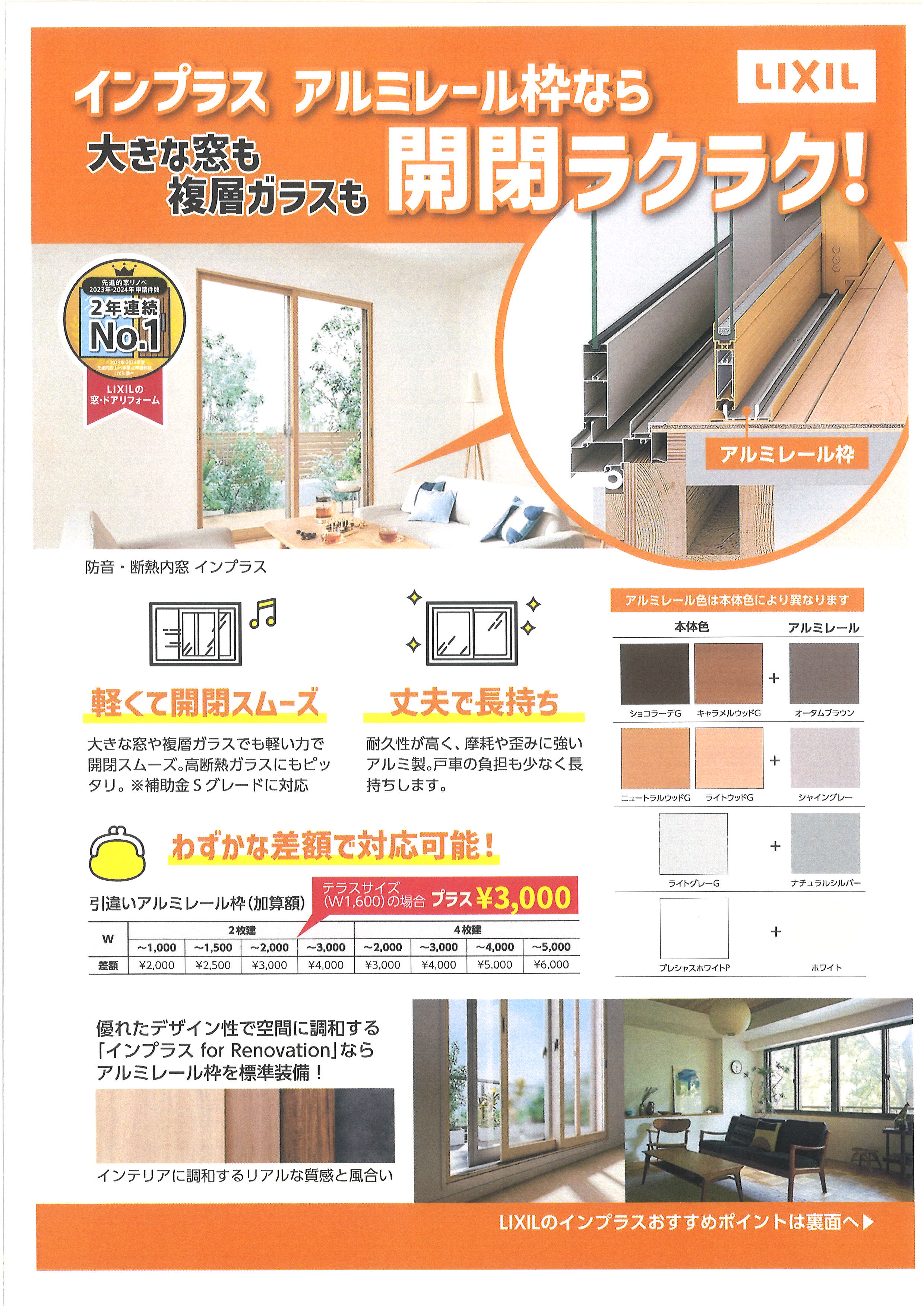 アルミレール枠 飯田トーヨー住器のブログ 写真1