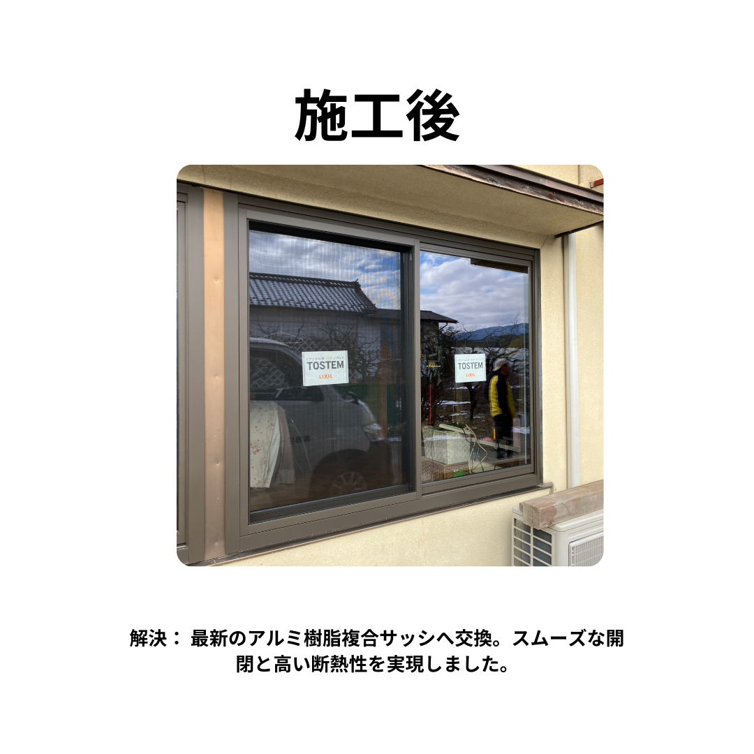 飯田トーヨー住器の【飯田市】窓のガタつき・寒さを1日で解決！LIXIL「リプラス」施工事例の施工後の写真1