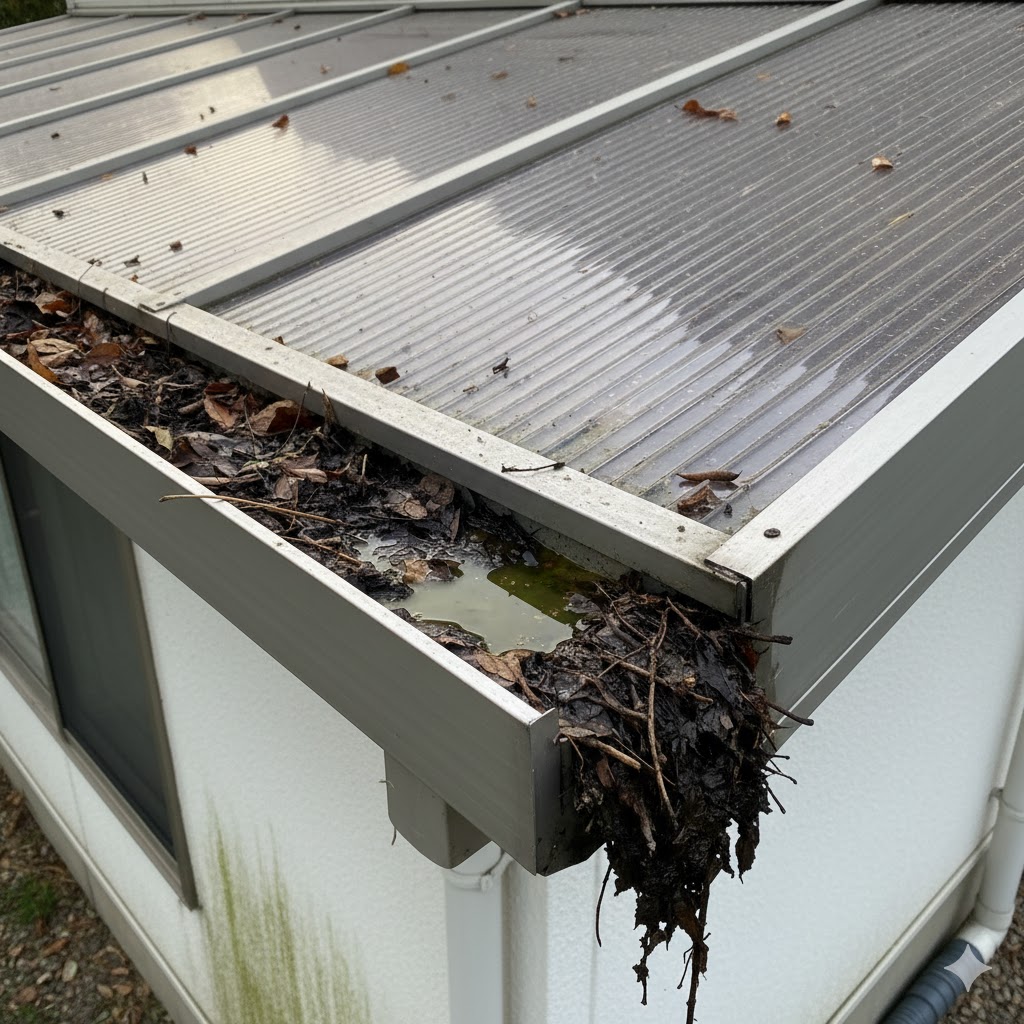 ミヤザキトーヨー住器の【テラス囲い修理】雨樋の破損やパネル割れなどお困りではありませんか?の施工事例詳細写真1