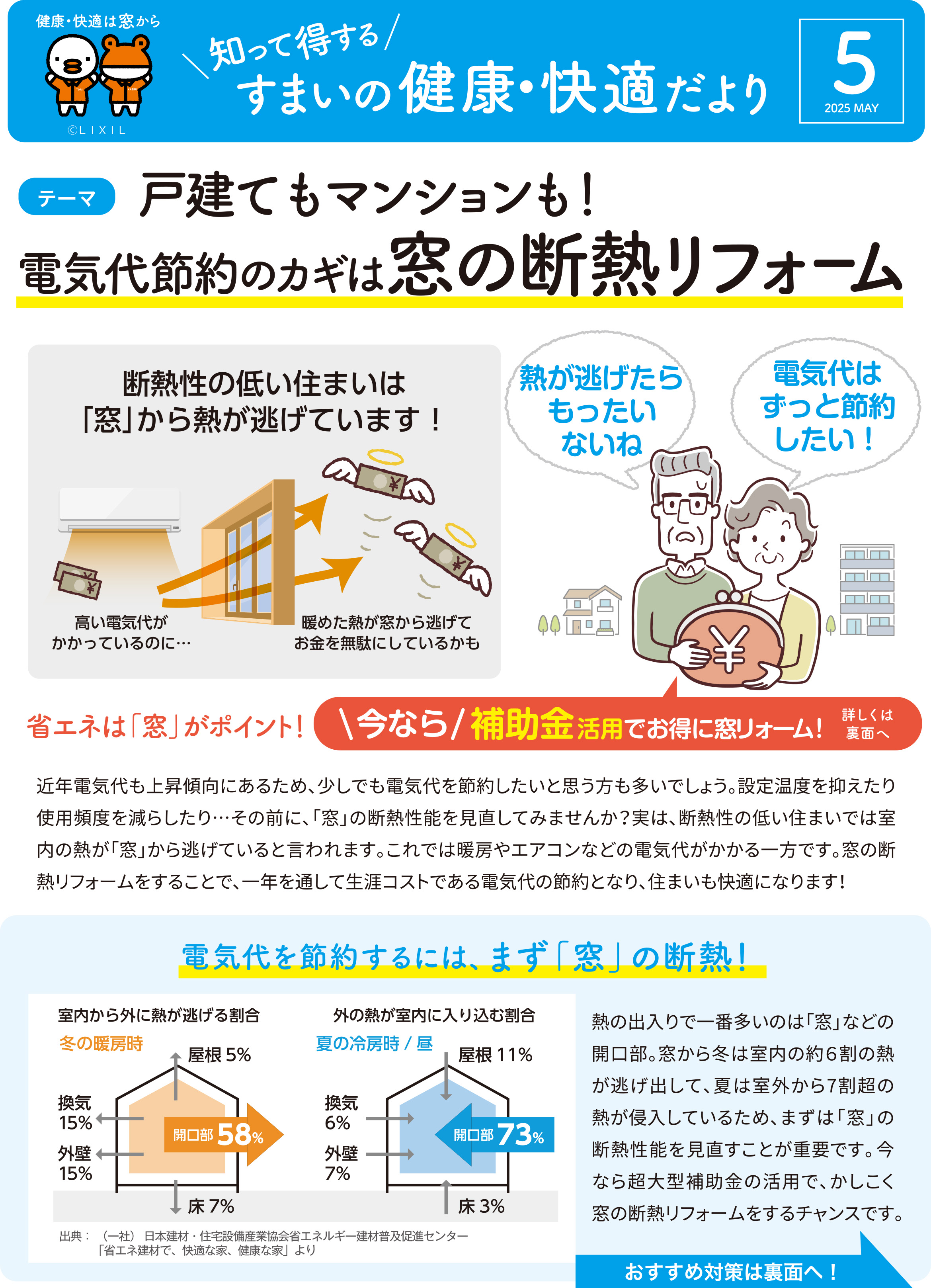 すまいの健康・快適だより5月号 大森建窓トーヨー住器のブログ 写真1