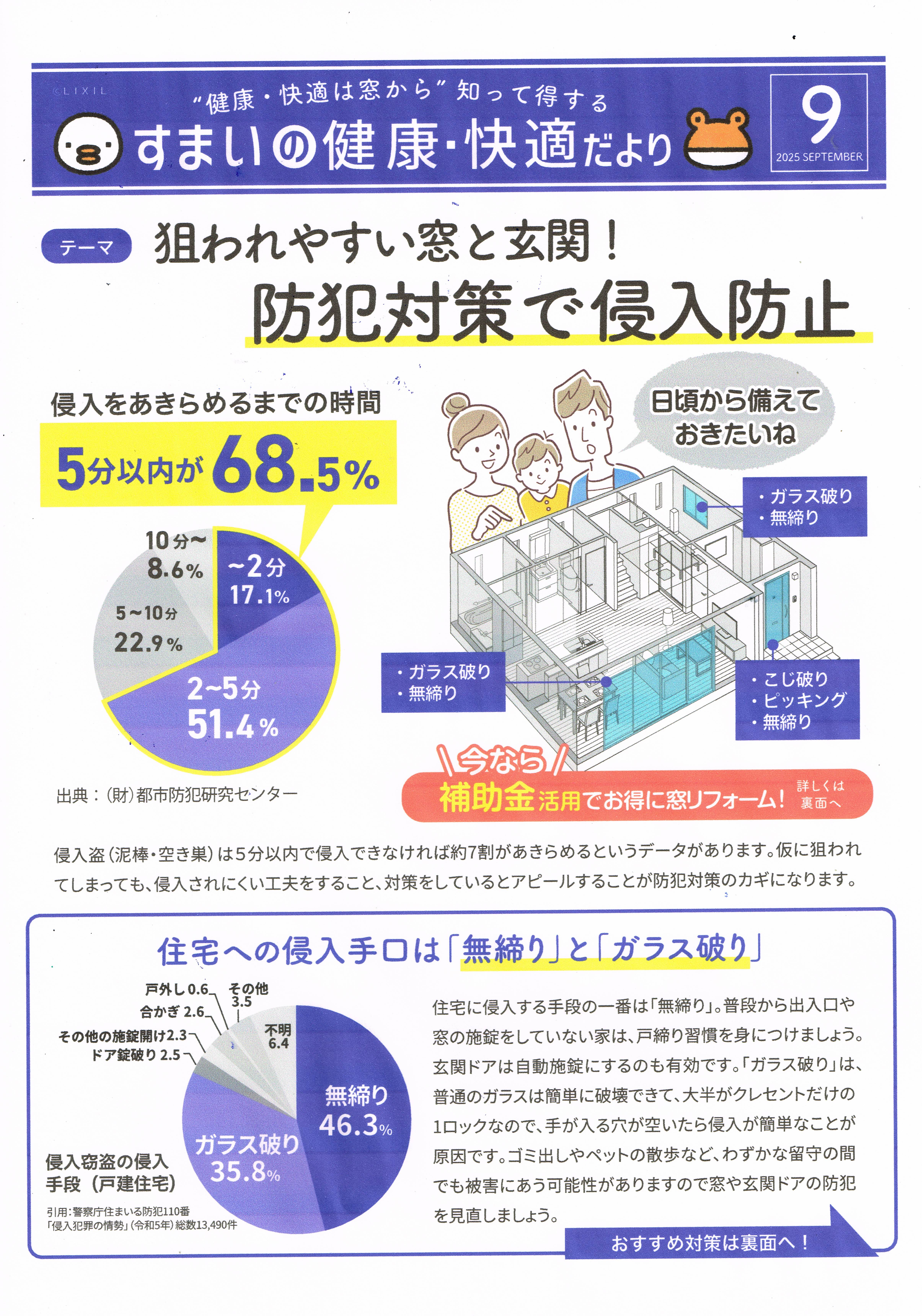 すまいの健康・快適だより 9月号 トーヨコトーヨー住器のイベントキャンペーン 写真1