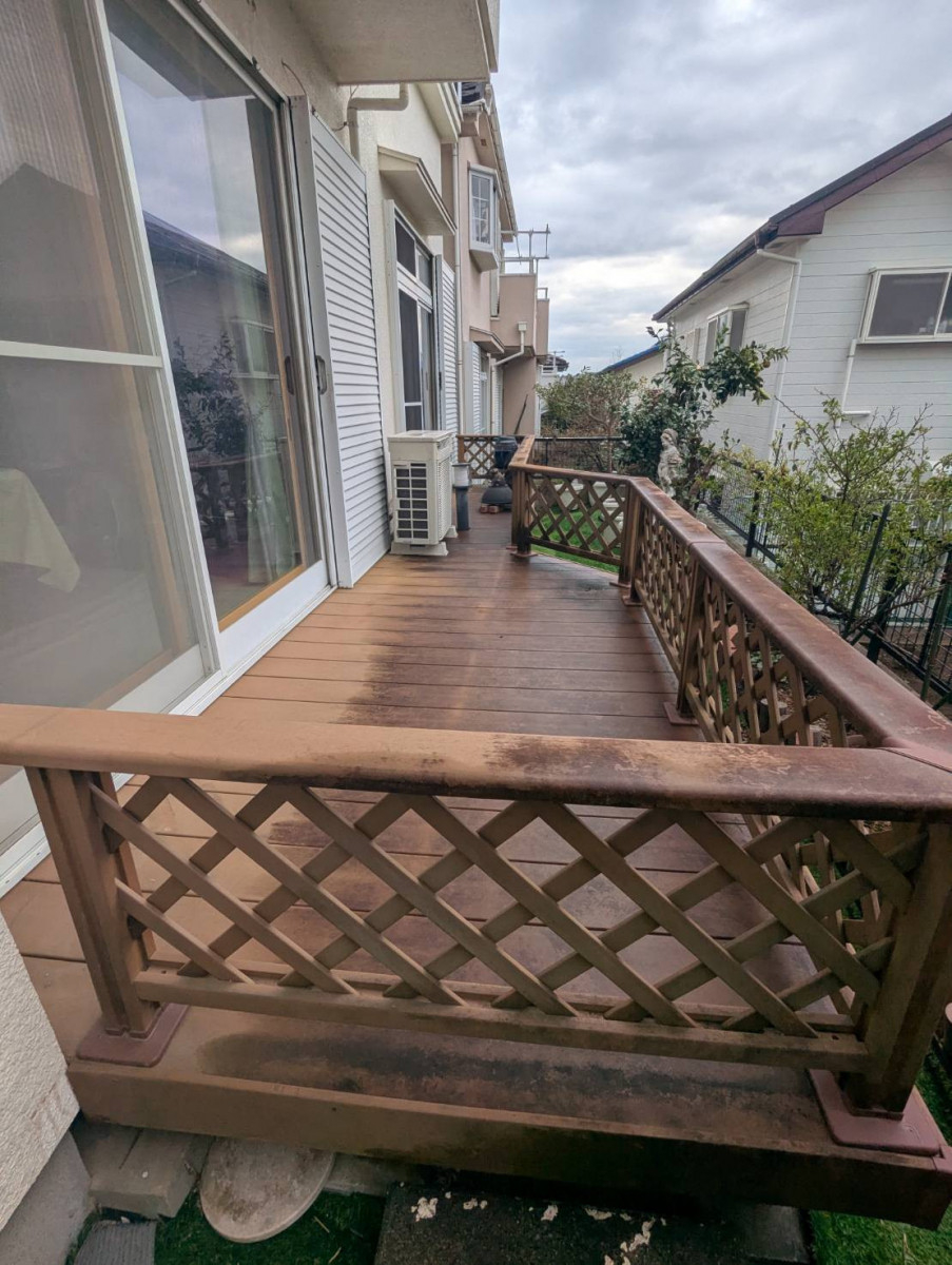 トーヨコトーヨー住器のサンルーム取付ました〔都内〕の施工前の写真1