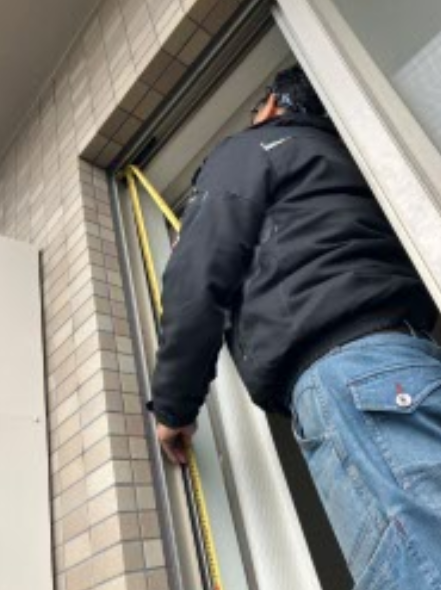 社長の窓リフォームの現場調査のご紹介です！ 石田ガラスサッシ販売のブログ 写真1