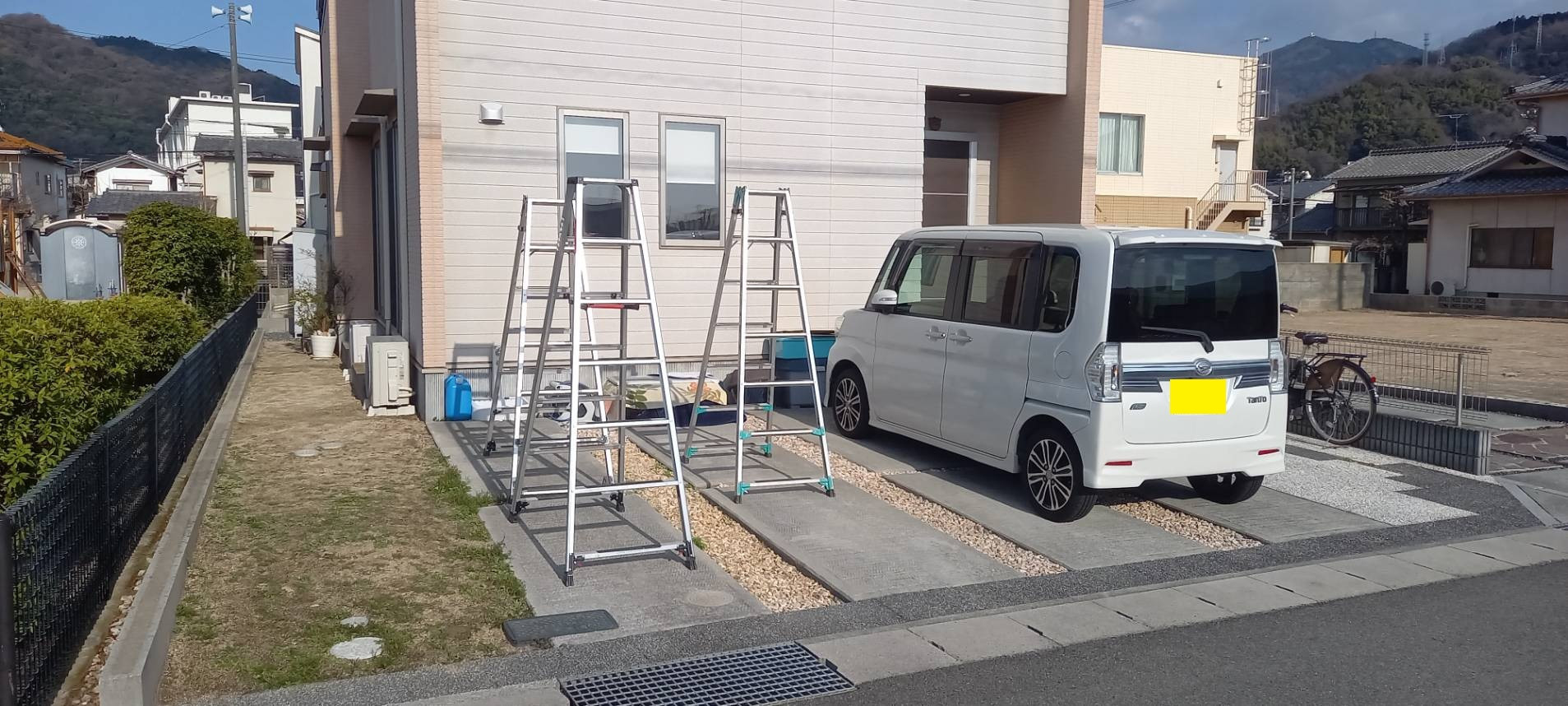 SHL呉の広島｜カーポート設置｜フーゴR｜夏も冬も車を守りますの施工前の写真1