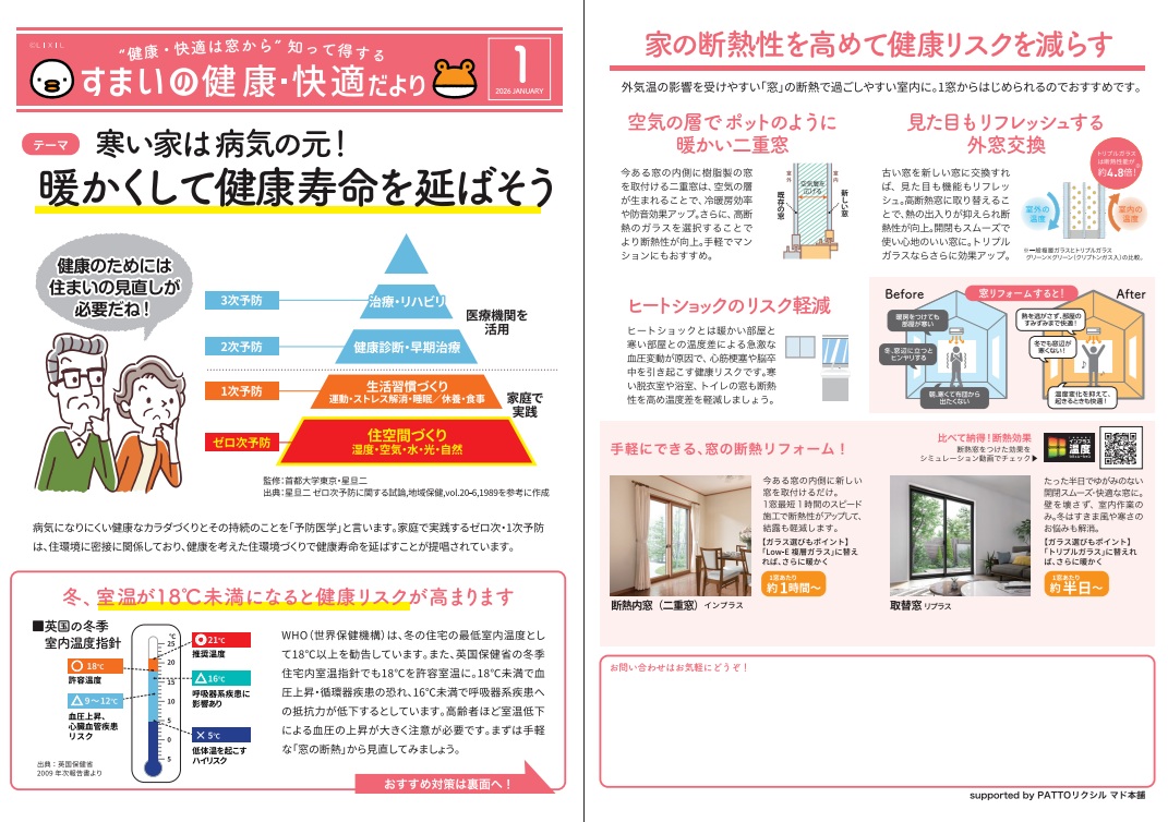 すまいの健康・快適だより　1月号 新屋のイベントキャンペーン 写真1