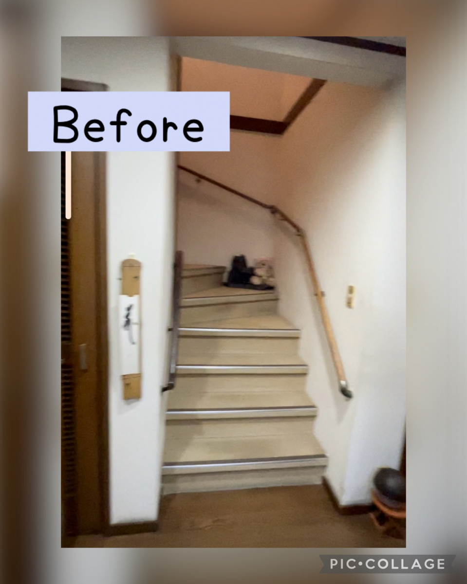 プロテクトの和歌山市　階段CF張り替え✨の施工前の写真1