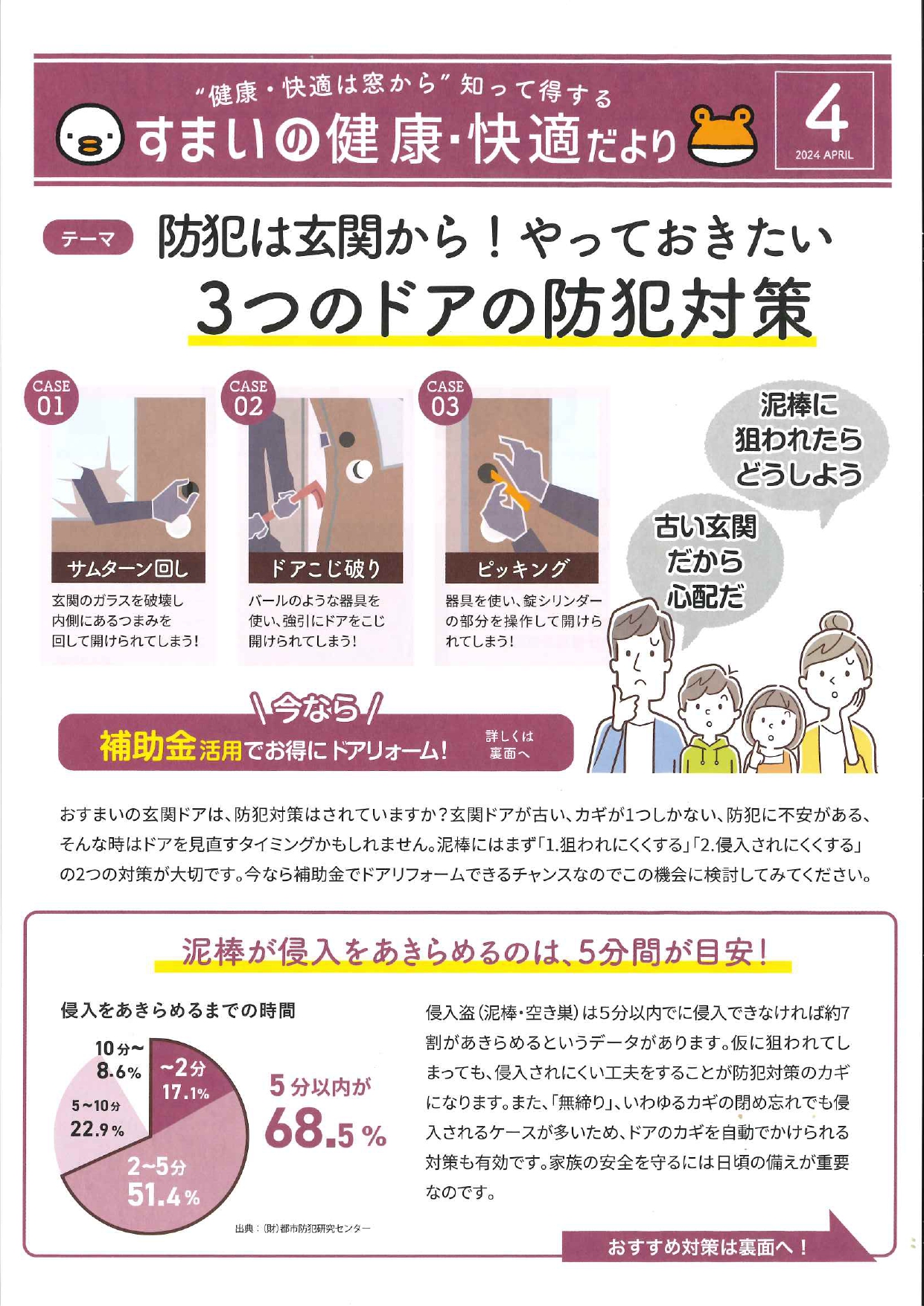 すまいの健康・快適だより4⃣月🐸 ウィーテックのブログ 写真1
