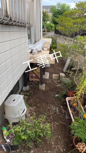 常陸トーヨー住器のウッドデッキで庭の空きスペ－スを有効に使いましょう♪の施工前の写真1