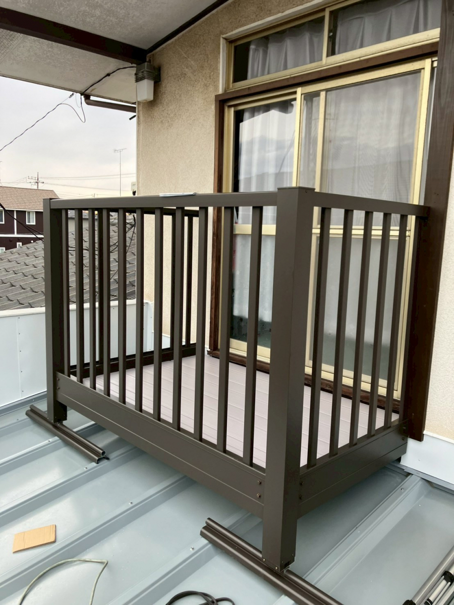 常陸トーヨー住器の【ひたちなか市】バルコニー取付工事の施工後の写真1
