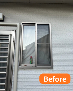 常陸トーヨー住器の【常陸大宮市】LIXILたて面格子の施工事例◆窓の防犯対策・後付け工事も可能ですの施工前の写真1