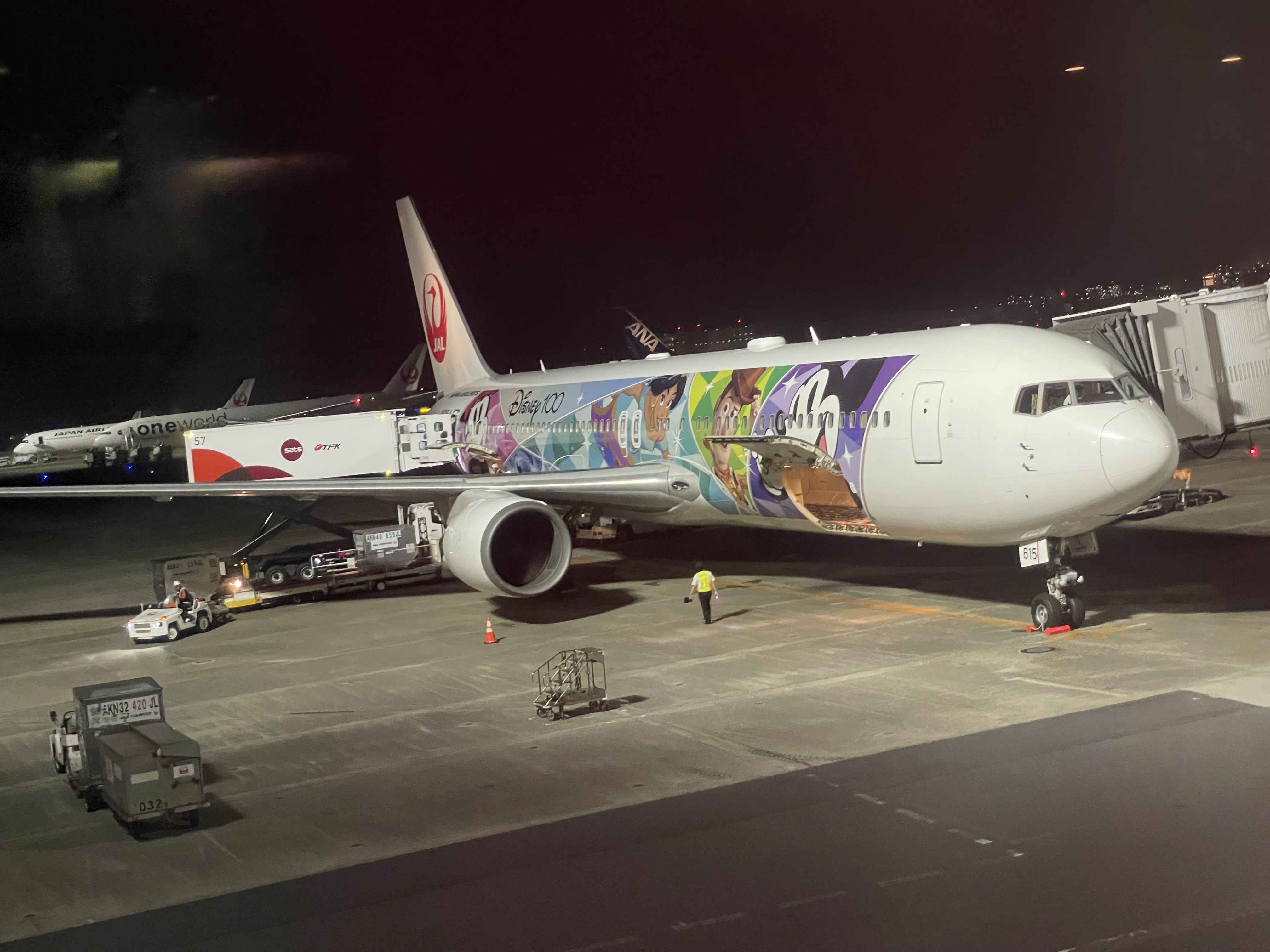 帰りの飛行機　ディズニーでした 広島ガラス建材トーヨー住器のブログ 写真2