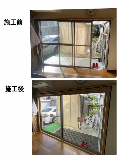 広島ガラス建材トーヨー住器のリプラスで窓取替　簡単１日施工です施工事例写真1