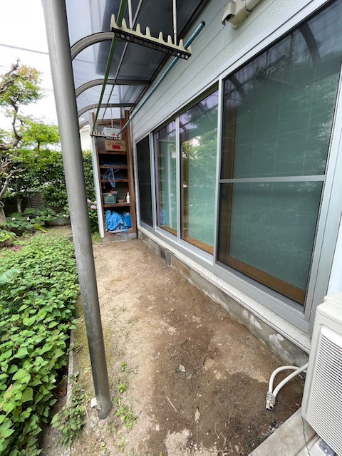 広島ガラス建材トーヨー住器のデッキ取替工事 人工木の樹ら楽ステージで快適にの施工前の写真3