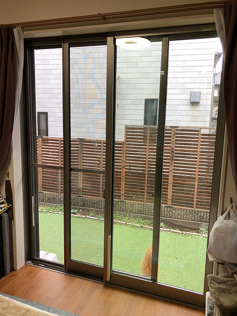 ハラコーの【内窓施工例】内窓インプラス リビング設置（断熱/結露 窓リフォーム）東村山市の施工前の写真1