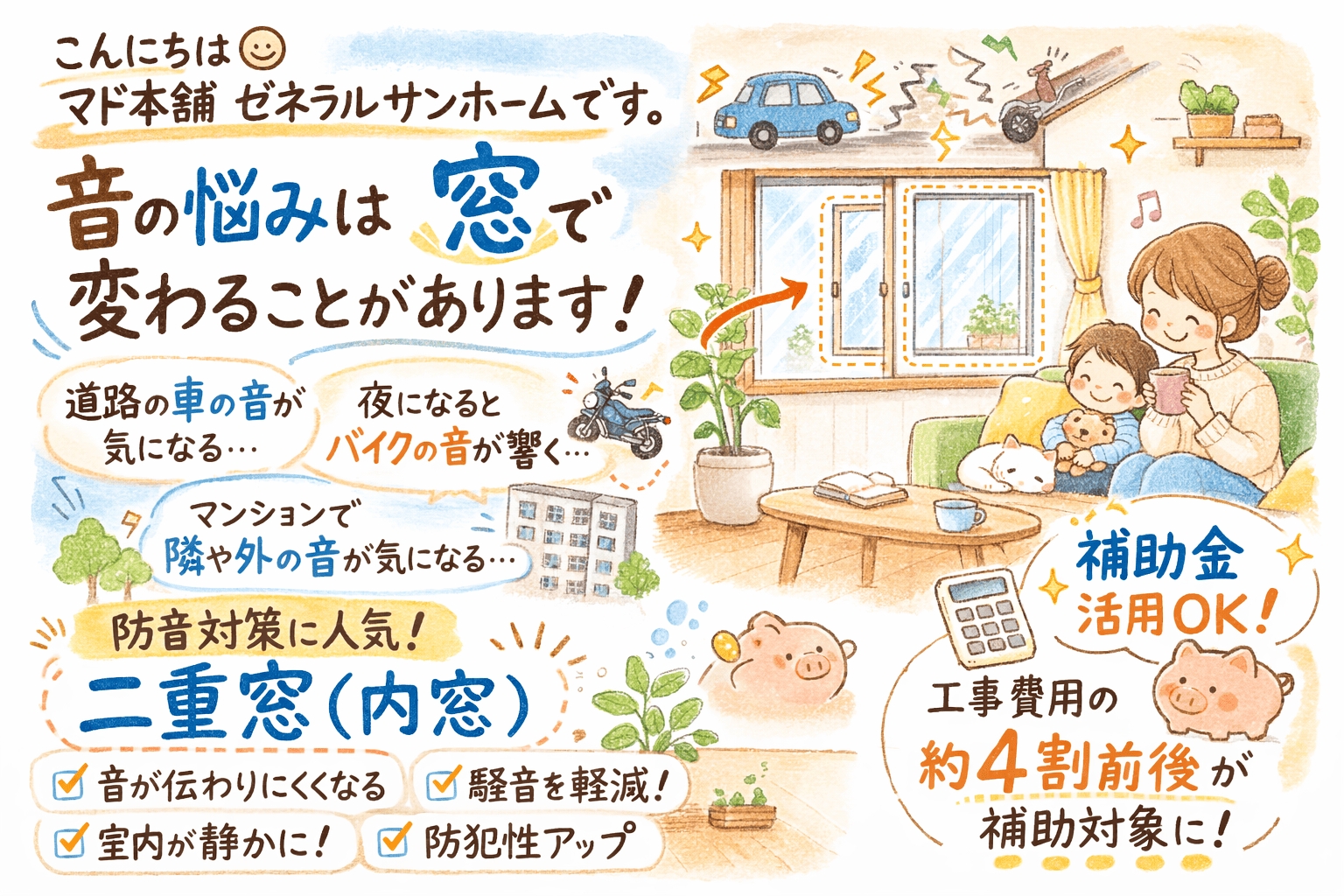 先進的窓リノベ補助金2026を徹底解説!昨年との違いと今おすすめできる窓リフォームとは? ゼネラルサンホームのブログ 写真3