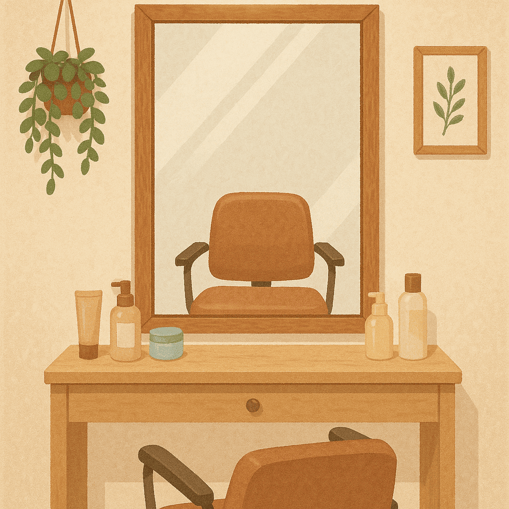 ゼネラルサンホームの大阪市の新装美容室に高透過ミラー導入!ゼネラルサンホームで施工☺✨の施工事例詳細写真1