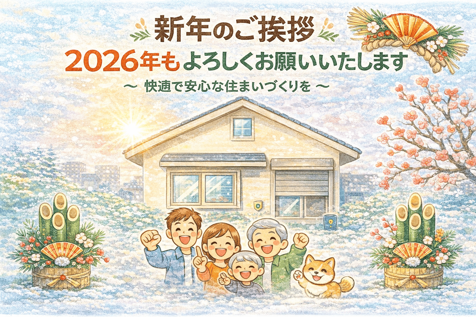 【新年のご挨拶】2026年も窓リフォーム・防犯対策はマド本舗ゼネラルサンホームへ快適で安心な住まいづくりを ゼネラルサンホームのブログ 写真1