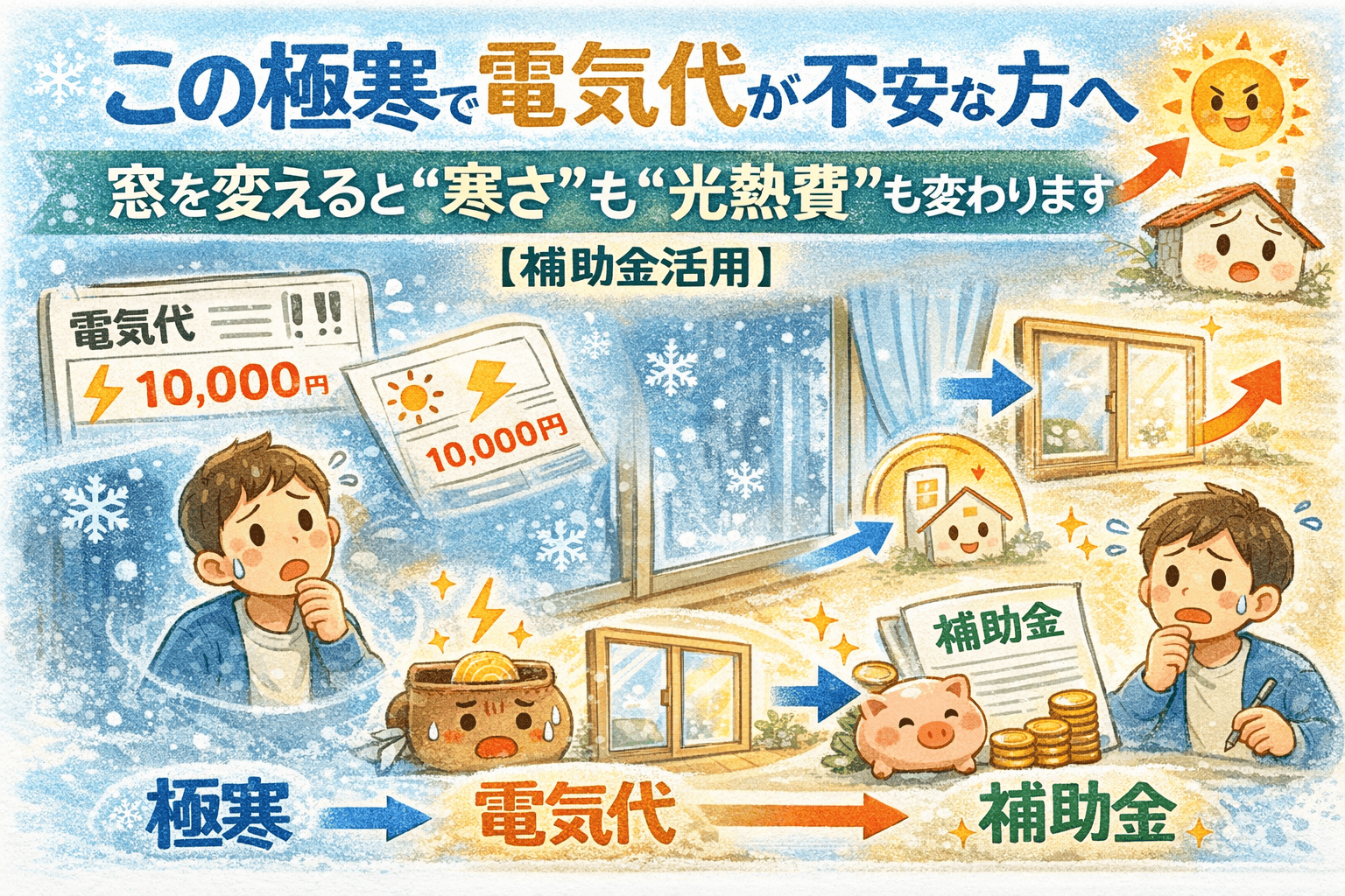 「この極寒で電気代が不安な方へ｜窓を変えると“寒さ”も“光熱費”も変わります【ゼネラルサンホームで補助金活用】 ゼネラルサンホームのブログ 写真5