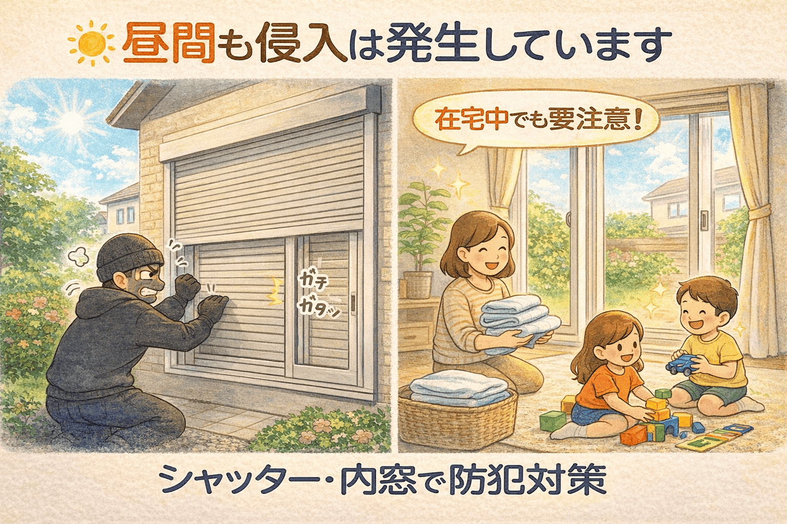 窓からの侵入を防ぐには?今すぐ見直したい住宅の防犯対策【ゼネラルサンホーム】 ゼネラルサンホームのブログ 写真3