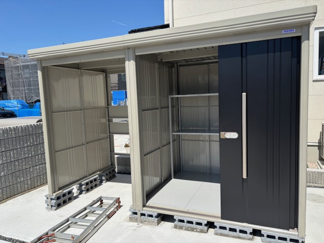 出雲トーヨー住器の物置+自転車置き場取付しましたの施工後の写真3
