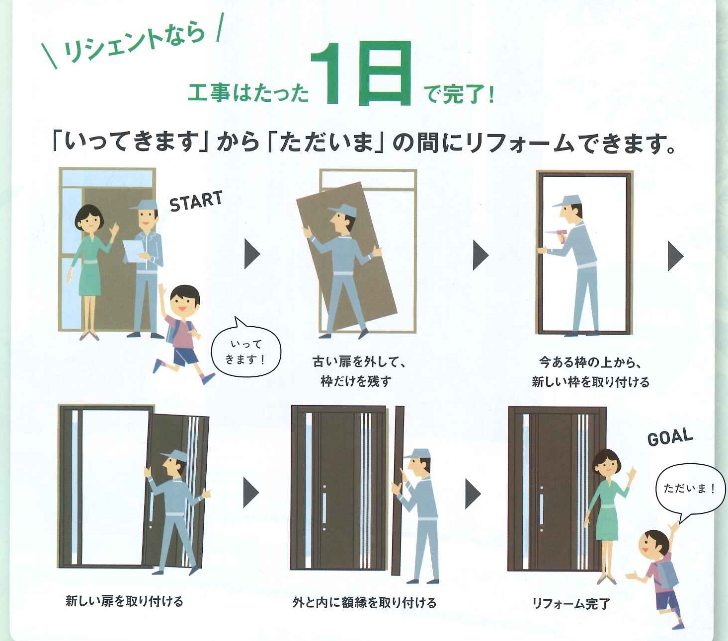 県南サッシトーヨー住器のドアから差し込む自然の光で玄関を明るくリフレッシュ！暗い玄関も採光タイプなら外の光が差し込み爽やかにの施工事例詳細写真1