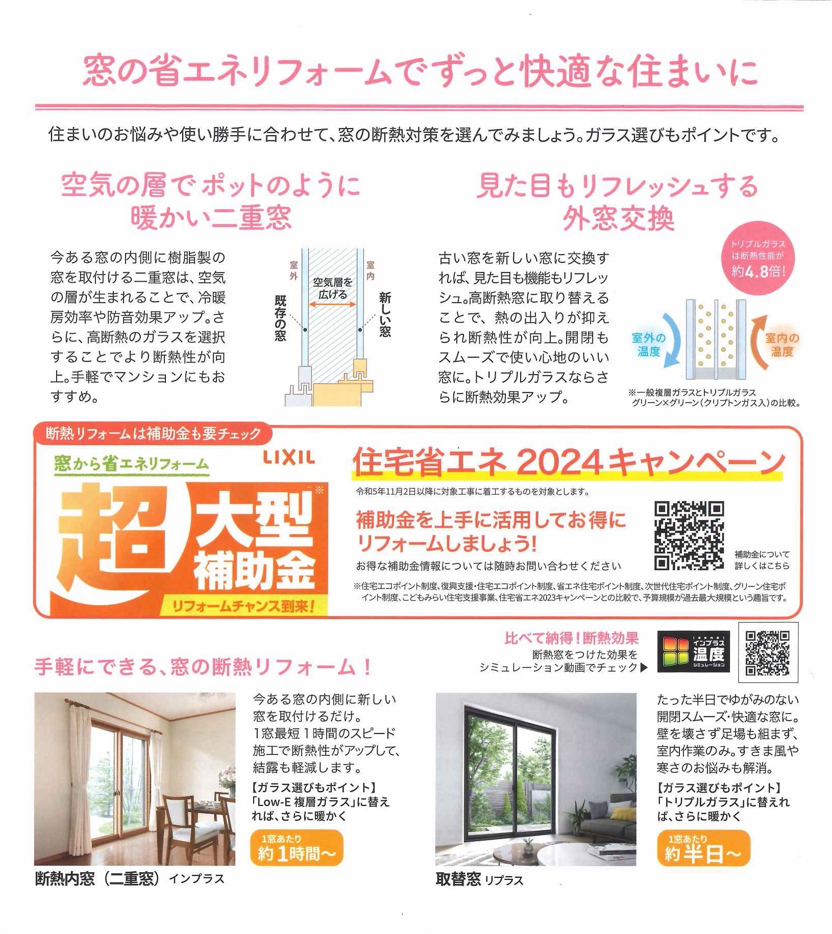 2024．2月号　🐥すまいの健康・快適だより🐸 窓の断熱リフォームが今お得！補助金でリフォームしませんか？ 県南サッシトーヨー住器のブログ 写真2