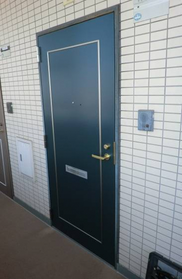 県南サッシトーヨー住器のマンションドア　取替工事施工事例写真1