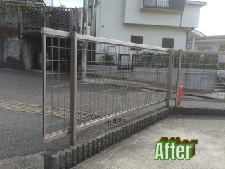 新堀建材トーヨー住器のエクステリア／フェンス修理の施工後の写真1