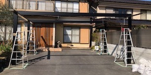 松本トーヨー住器の愛南町　カーポートＳＣ工事の施工前の写真2