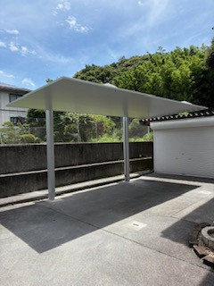 松本トーヨー住器の愛南町、カーポートSC、アルミ屋根の施工後の写真1