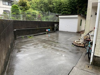 松本トーヨー住器の愛南町、カーポートSC、アルミ屋根の施工前の写真1