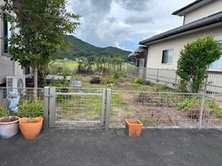 松本トーヨー住器の愛南町、外構工事、テラスSC、ガレージの施工前の写真1