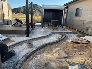 松本トーヨー住器の愛南町、外構工事、テラスSC、ガレージの施工前の写真3