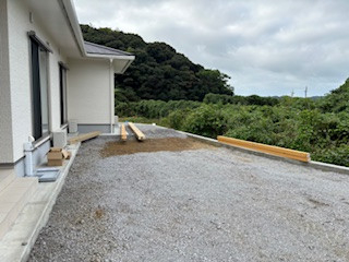 松本トーヨー住器の愛南町、カーポート工事、フーゴＦの施工前の写真1