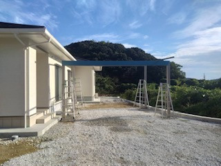 松本トーヨー住器の愛南町、カーポート工事、フーゴＦの施工前の写真2