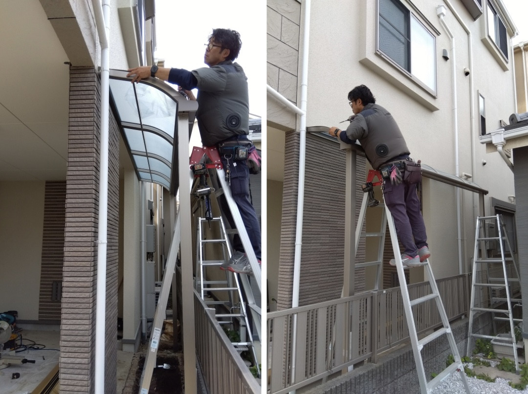MADOORの【川崎市中原区】自転車置き場に屋根が欲しい🏠🚲（テラス屋根スピーネR）の施工前の写真1
