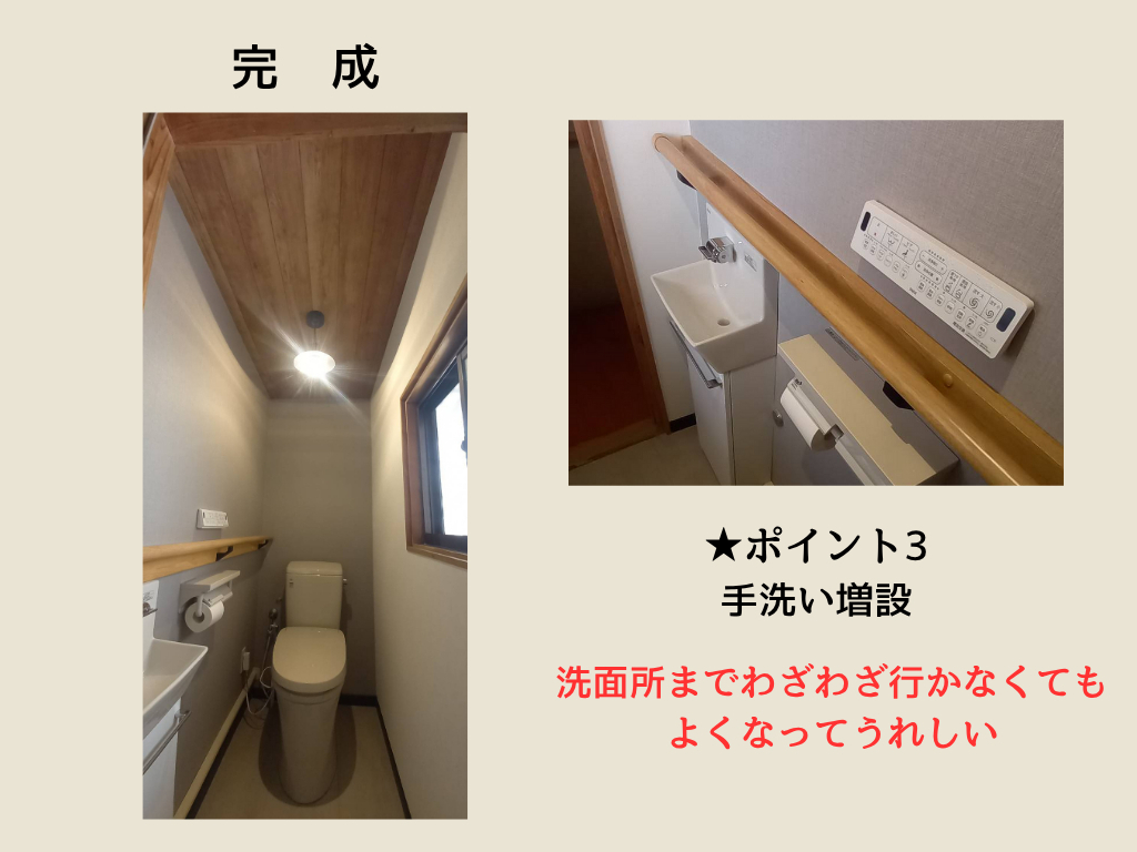 上廣トーヨー住器 E&Rプロのやさしさあふれるトイレリフォーム 実用的でおしゃれ空間 大野城市の施工後の写真3