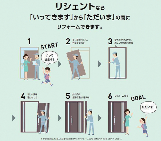 諫早トーヨーの素敵に大変身✨　壁を壊さずに、玄関ドアを1日でリフォーム　「リシェント」施工事例写真1