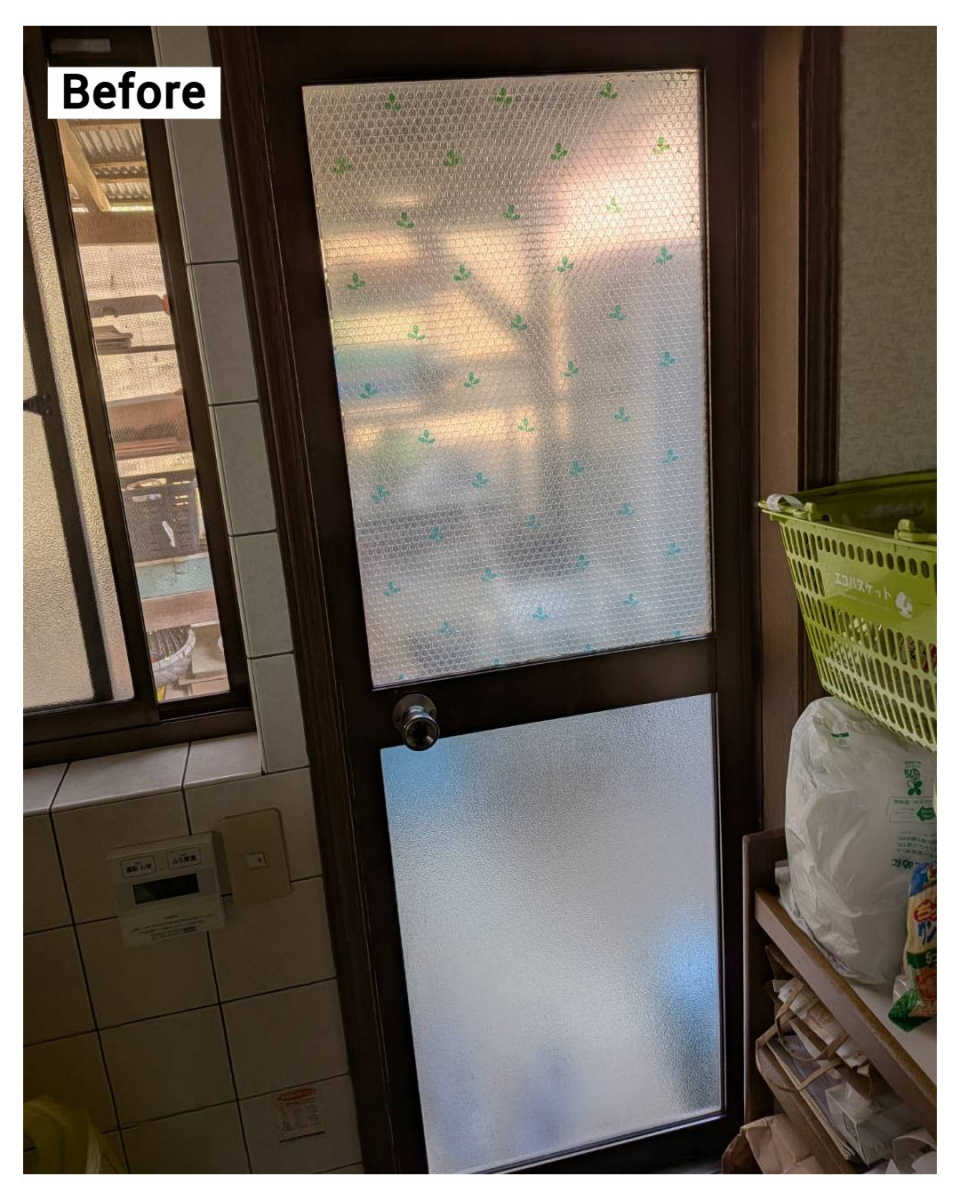 湖西トーヨー住器のクリアFitは納まり「スッキリ」、視界「そのまま」の施工前の写真1